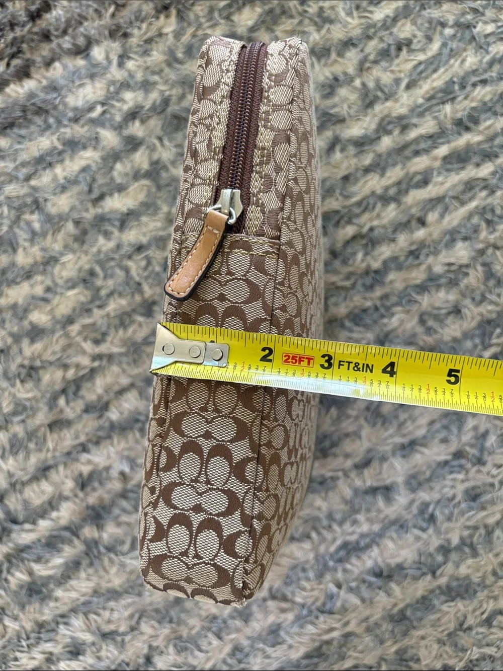 Coach Signature Canvas Tech Sleeve in Brown and Tan